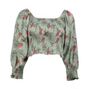 NWT Bishop And Young Anthropologie Elsa Smock Top - Tropicale Size Large